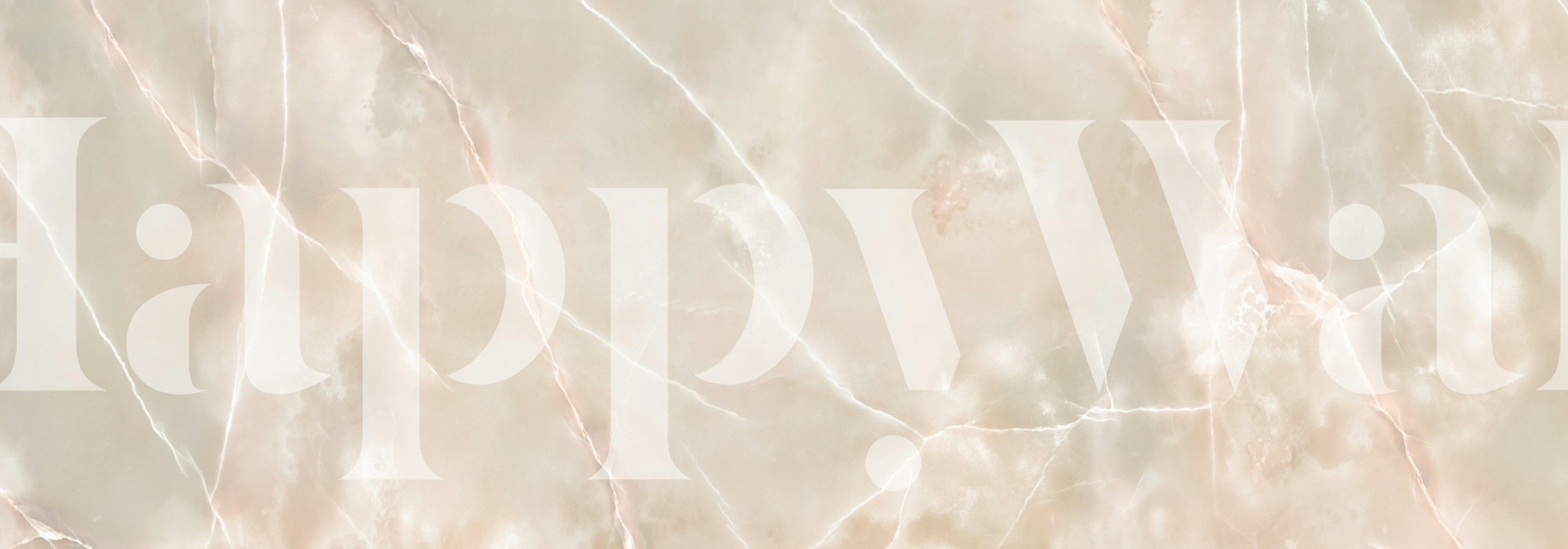 Natural Blush Beige Marble Tapet i en miljö