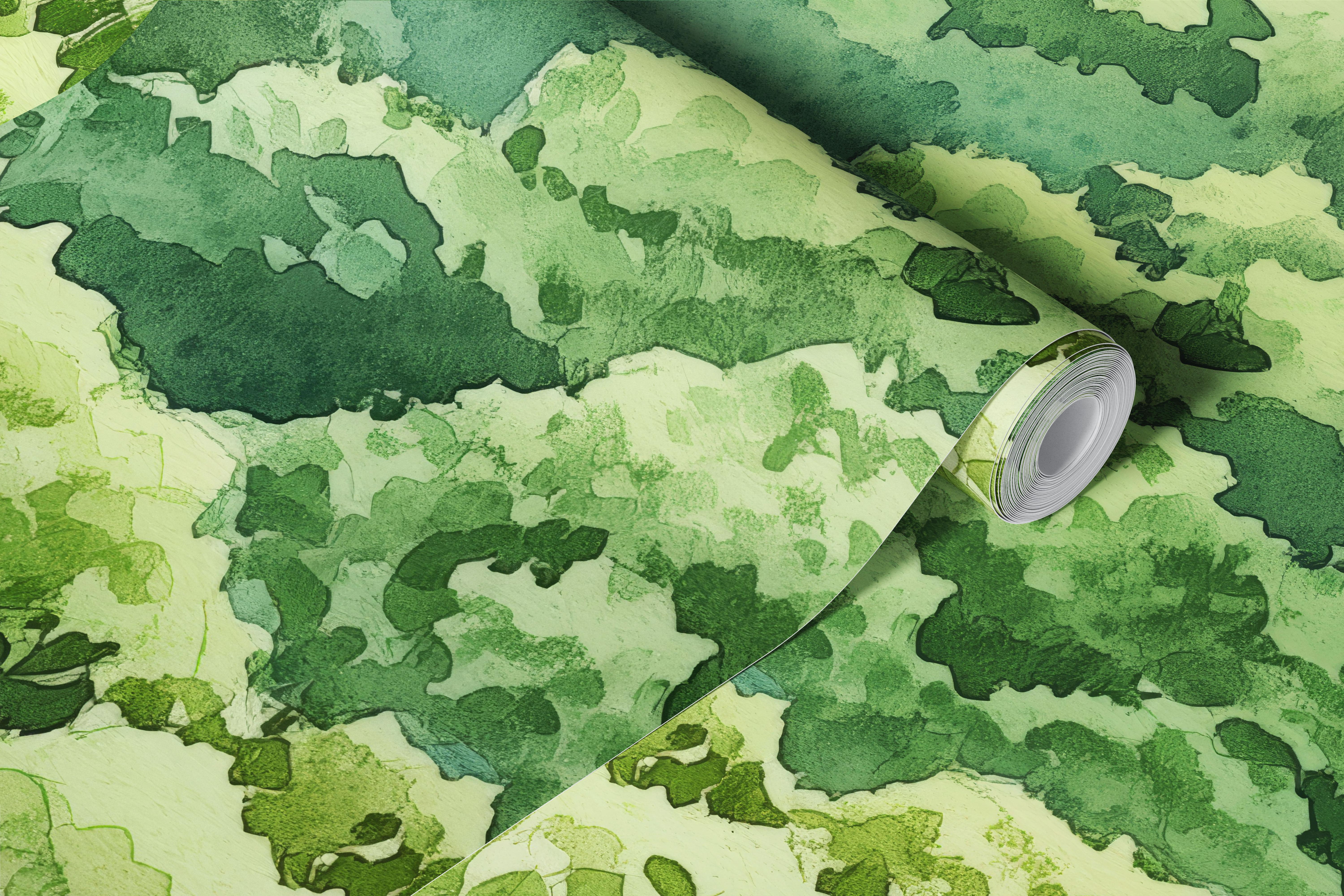 Mountain Tree Serenity wallpaper in a room