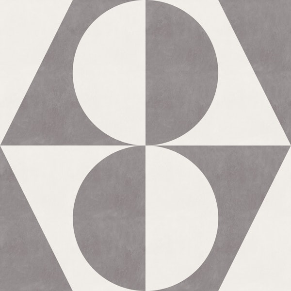 Geometric Abstract in Dark Sky Grey