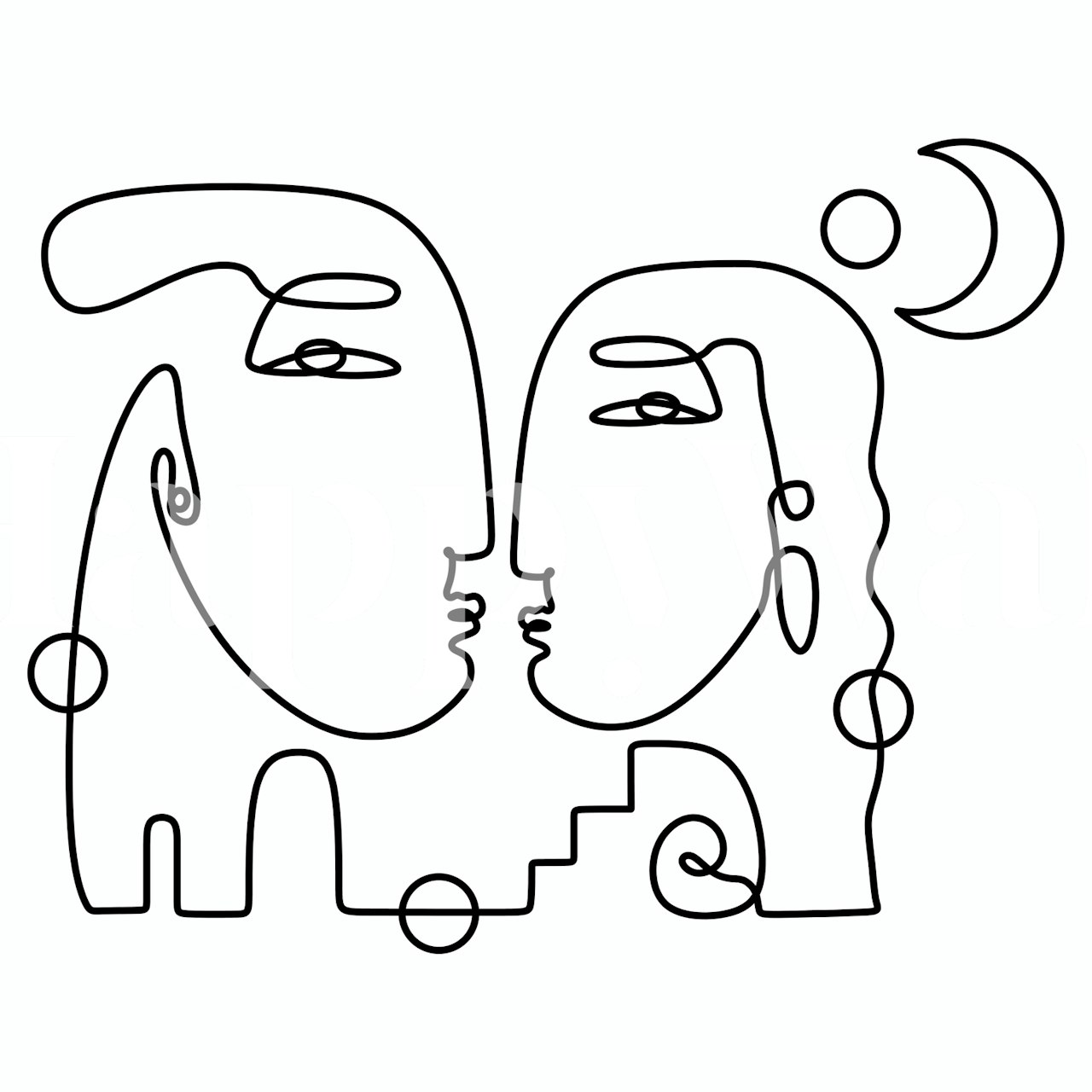 Papel de parede Under The Moon em um quarto elegante