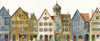 Charming Bavarian Village Fronts wallpaper
