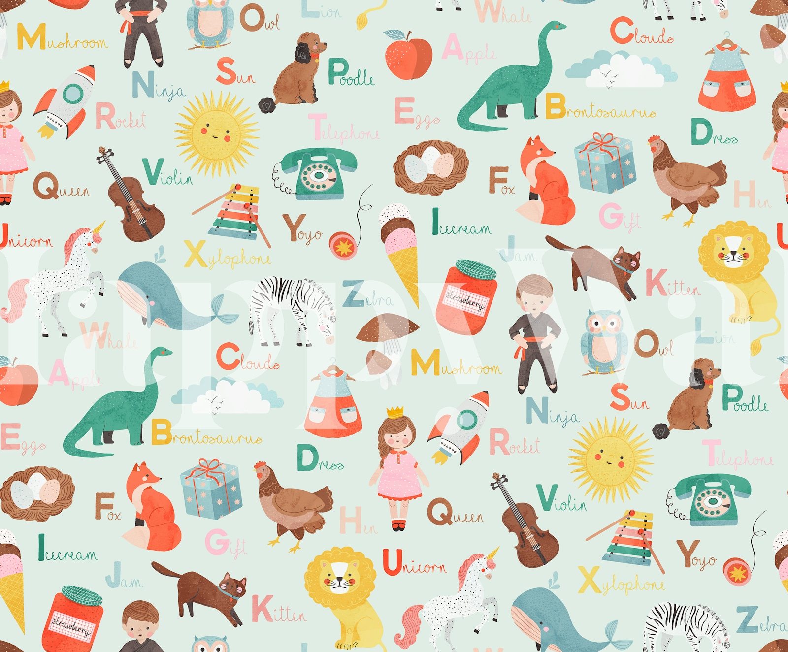 Colorful Alphabet Kids Wallpaper