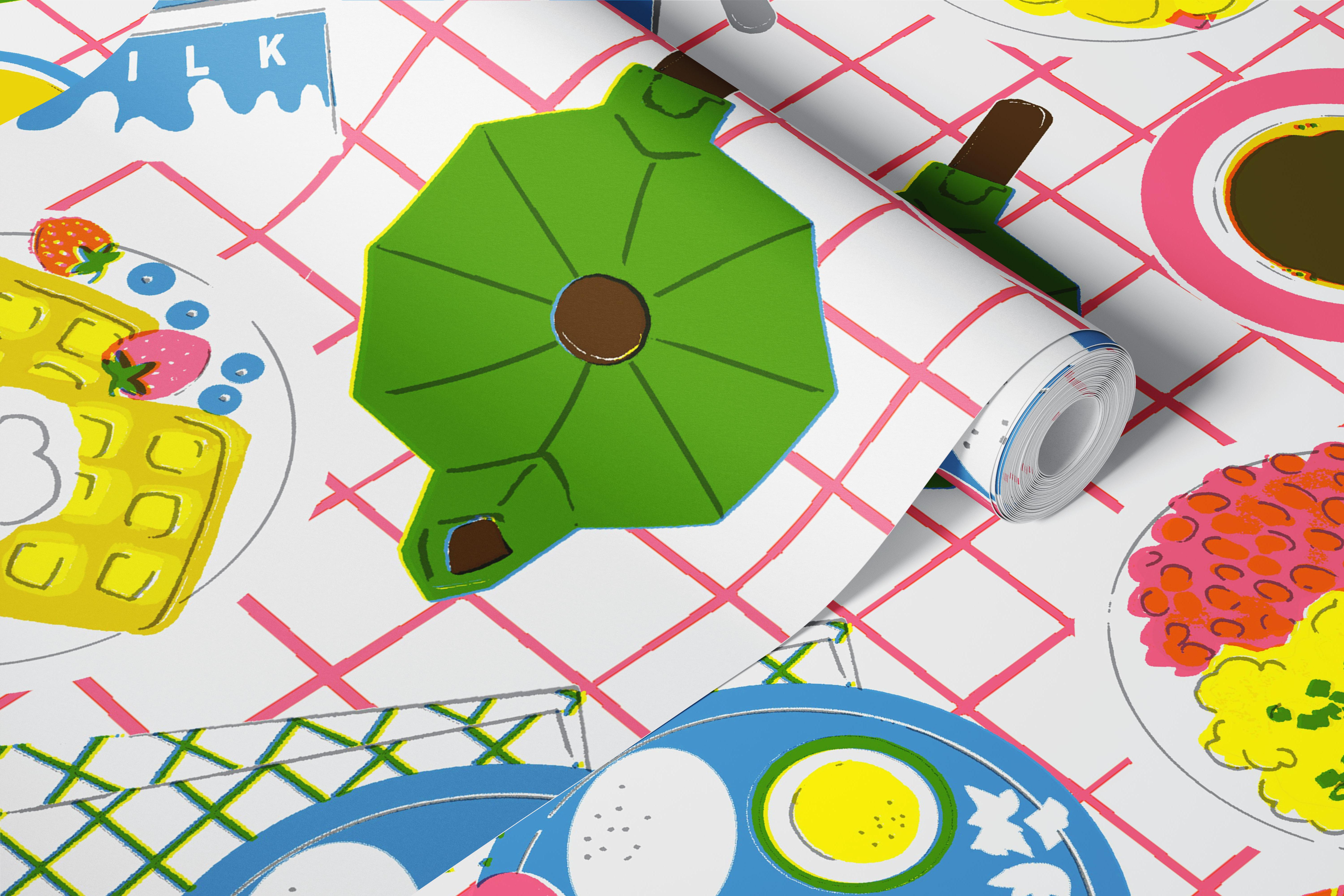 Breakfast Club wallpaper design in a room