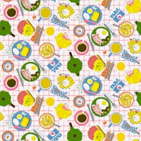 Breakfast Club Pattern tapet