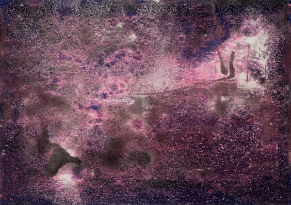 Abstract spaceview structure mural