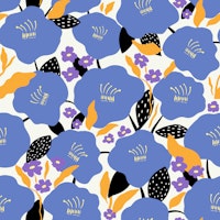 Electric Blue Flower Field carta da parati