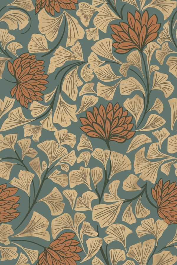 Dancing Blooms Olive Dust