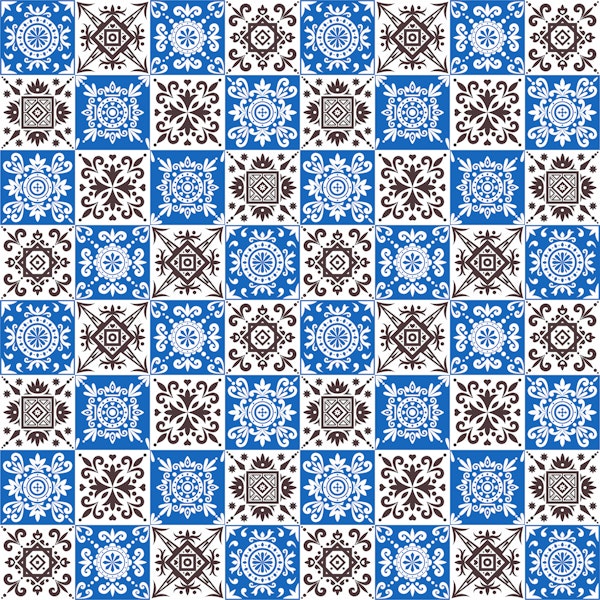 Azure Ornate Tiles