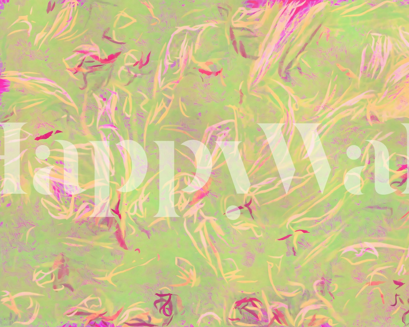 The Shape of a Feeling Lime Fuchsia wallpaper displayed