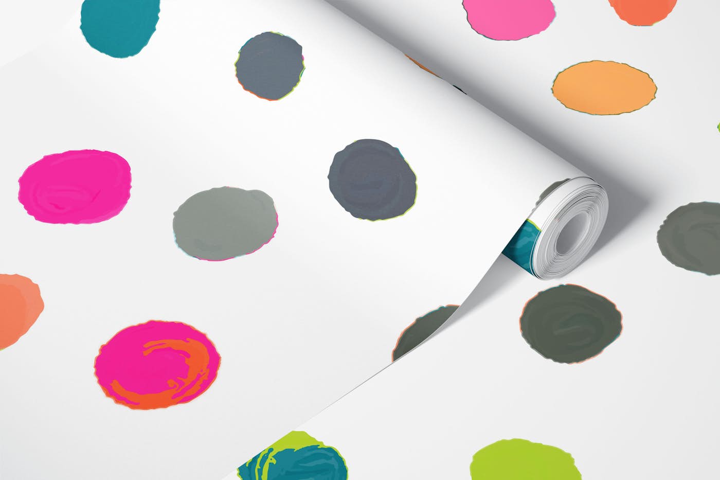 Splodgy Polka Dots wallpaper roll