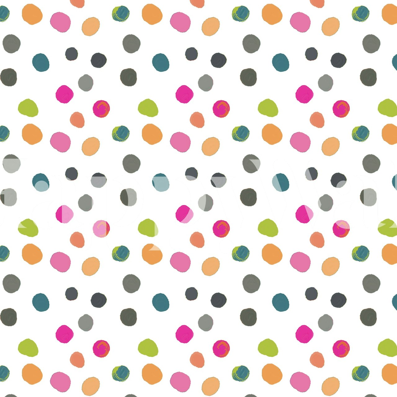 Kleurige Splodgy Polka Dots-behang in een kamer