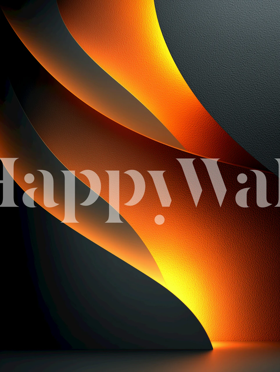 Radiant Flow Design wallpaper in a living room