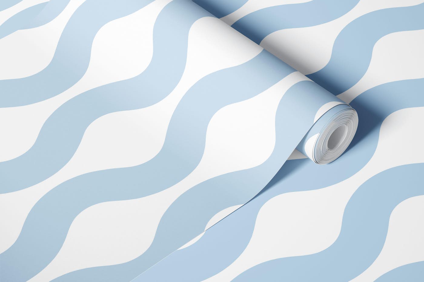Air Blue and White Coastal Waves 3A wallpaper roll