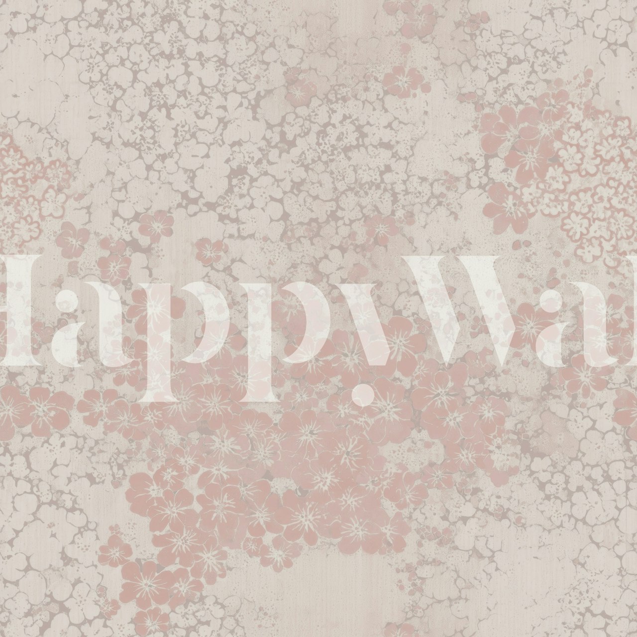 Delicate floral pattern in blush and soft tones wallpaper