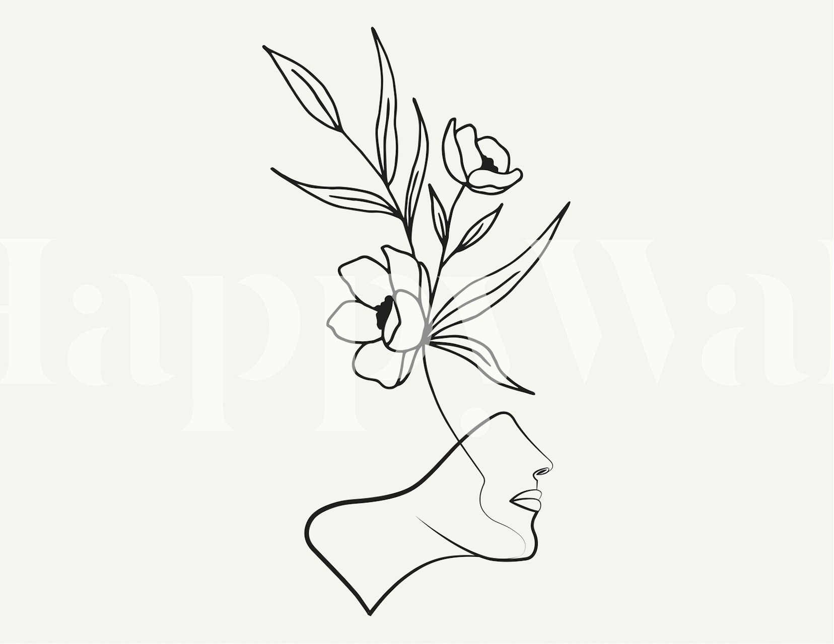 Growing a plant papel pintado en una habitación