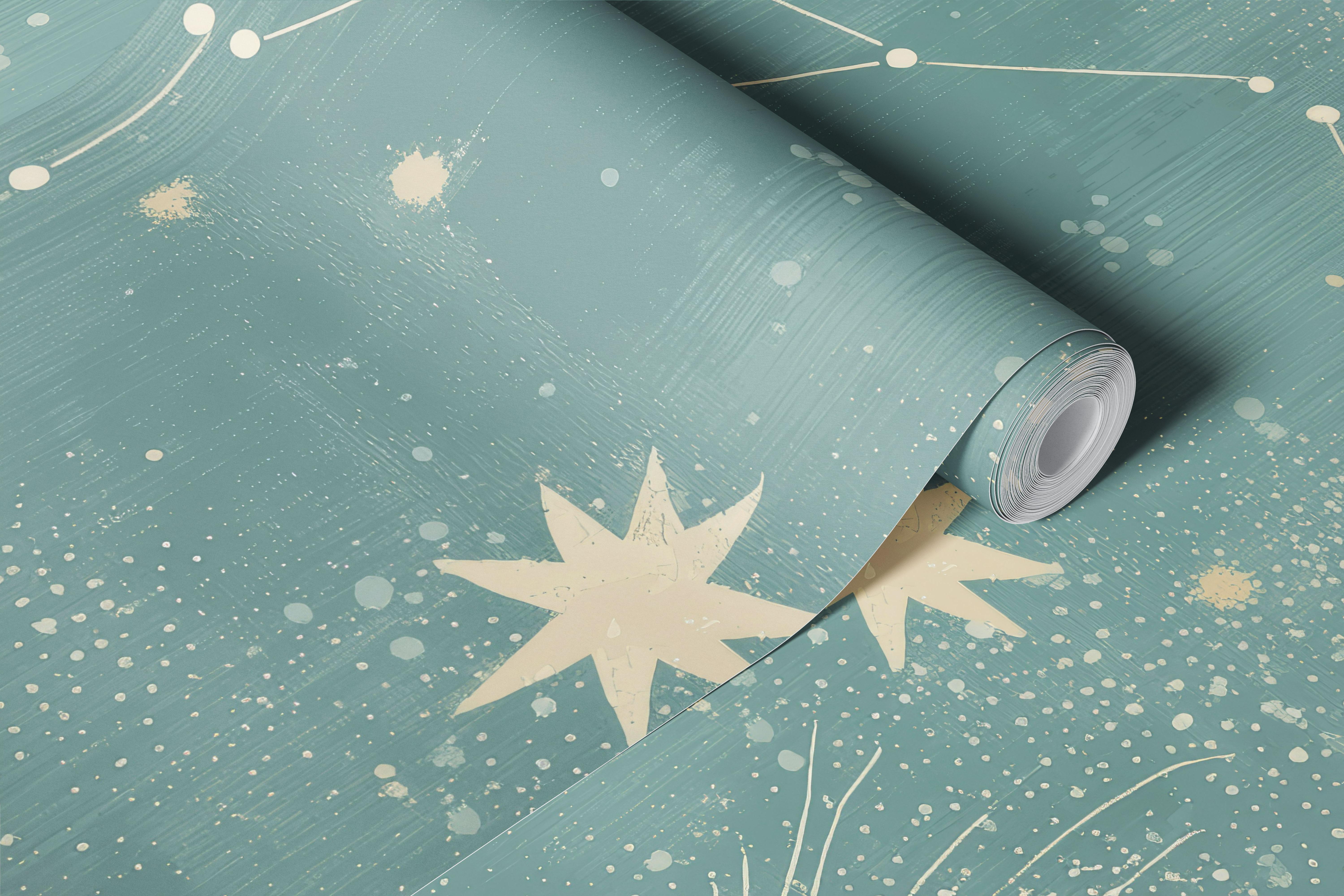 Galactic Breeze wallpaper in a cozy room