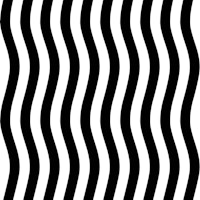Bold Abstract Wavy Stripes Black & White papiers peint