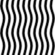 Bold Abstract Wavy Stripes Black & White