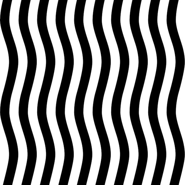 Bold Abstract Wavy Stripes Black & White