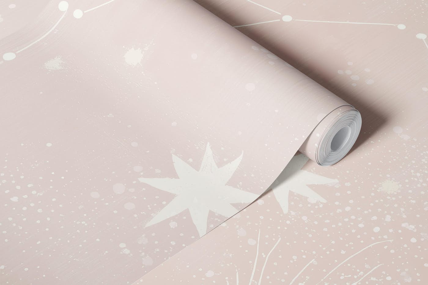 Galactic Breeze – Soft Pink wallpaper roll