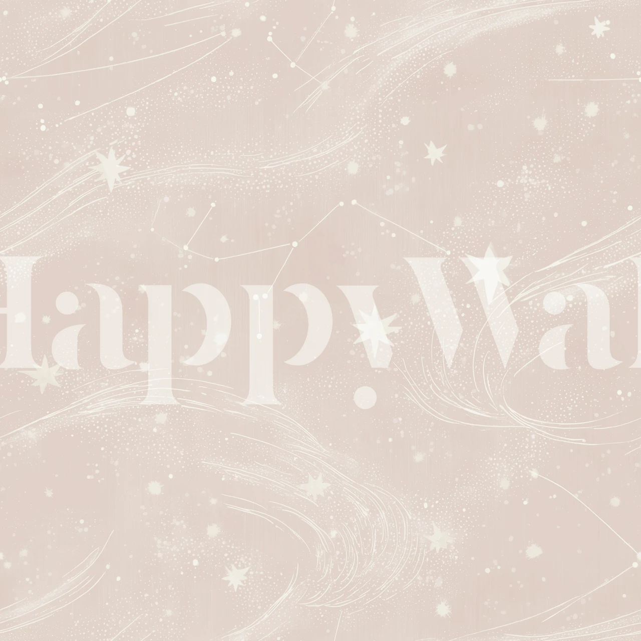 Galactic Breeze Soft Pink wallpaper in a room