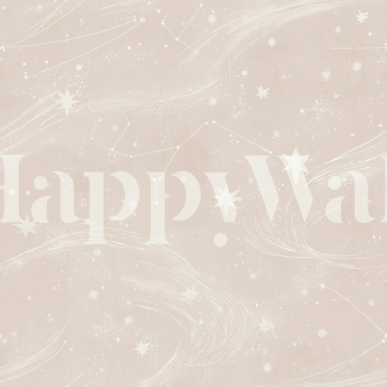 Galactic Breeze Soft Pink wallpaper in a room