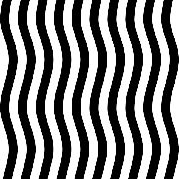 Bold Abstract Wavy Stripes Black & White XL