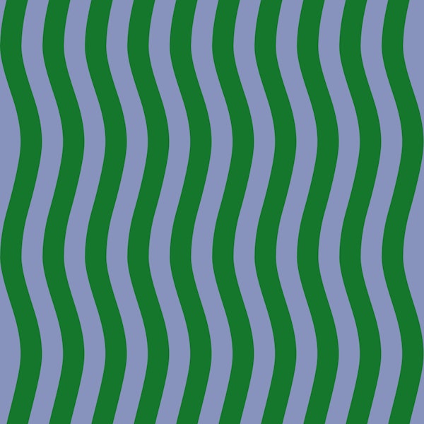 Bold Abstract Wavy Stripes Green Purple