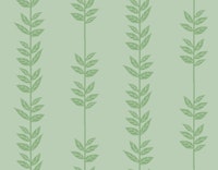 Small Simple Leaf Stripes Sage Green papiers peint