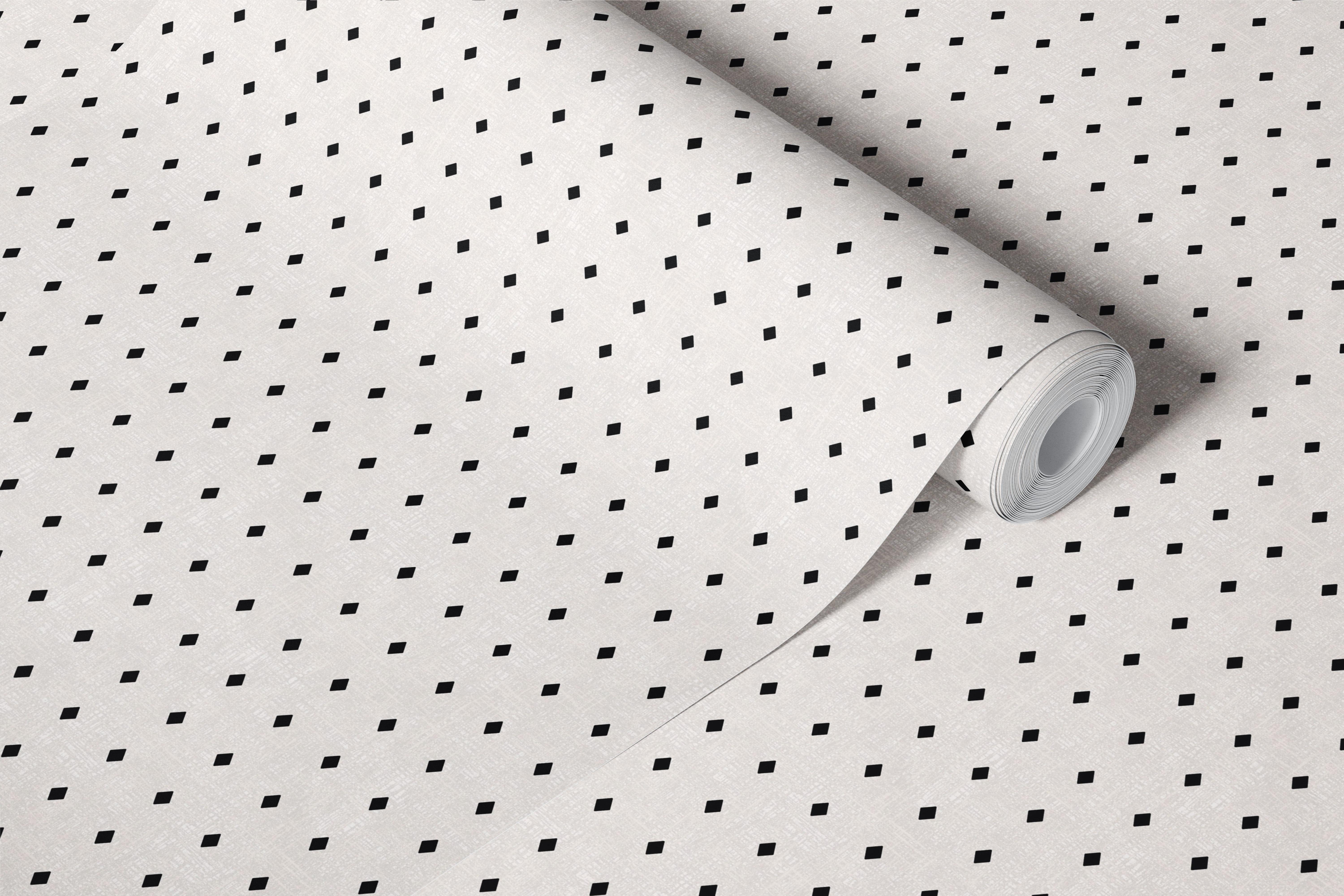 Monochrome Diamond Dots wallpaper in a room