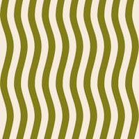 Bold Abstract Wavy Stripes Olive Cream papiers peint