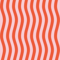 Bold Abstract Wavy Stripes Red Pink papiers peint