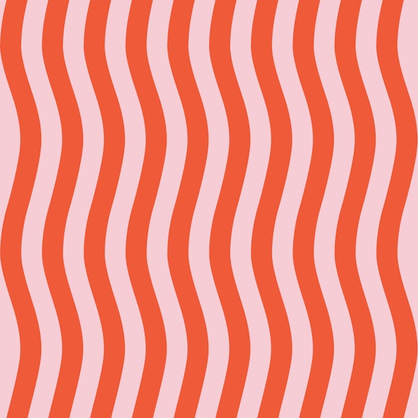 Bold Abstract Wavy Stripes Red Pink XL