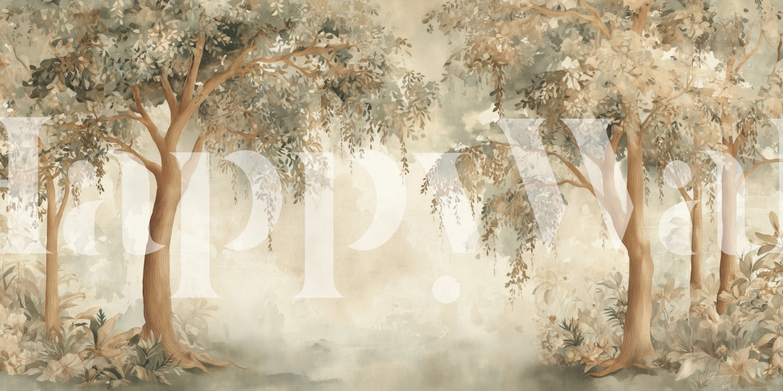 Willow Dreams wallpaper in a room