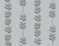Small Simple Leaf Stripes Gray and Dark Green papiers peint