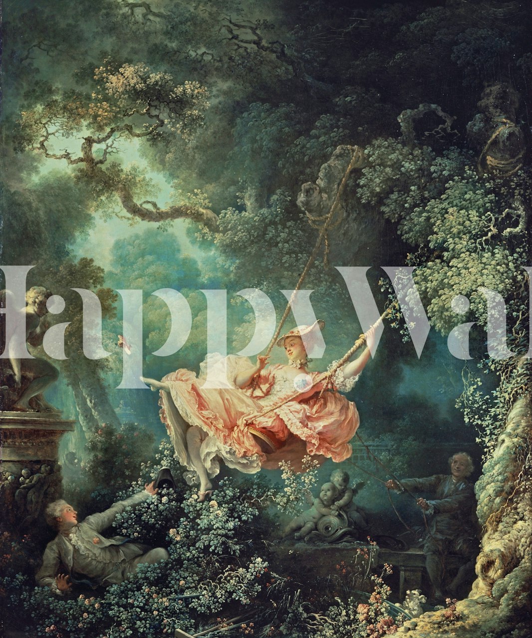 Suspended Grace wallpaper design in a room