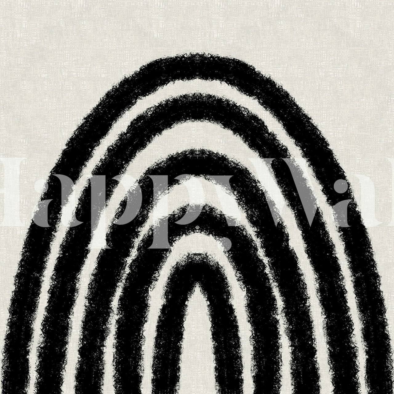 Tapeta Bold Black Arches u modernoj sobi