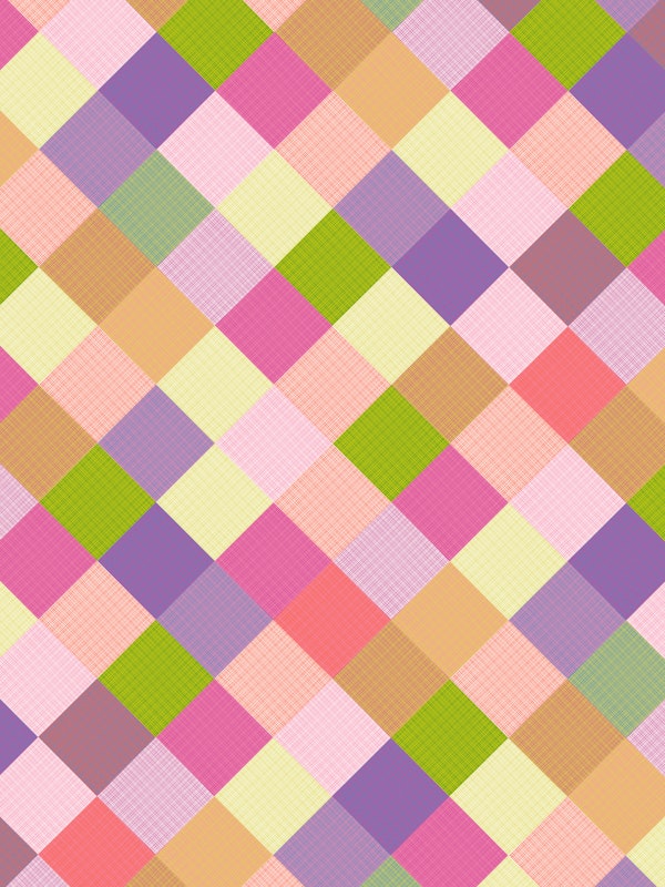 Colorful Eclectic Woven Diamond Check Pattern