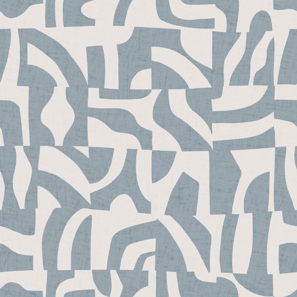 Mid Century Abstract Cut Out Shapes - Grey