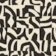 Black and Cream Abstract Mod Cut Out Shapes
