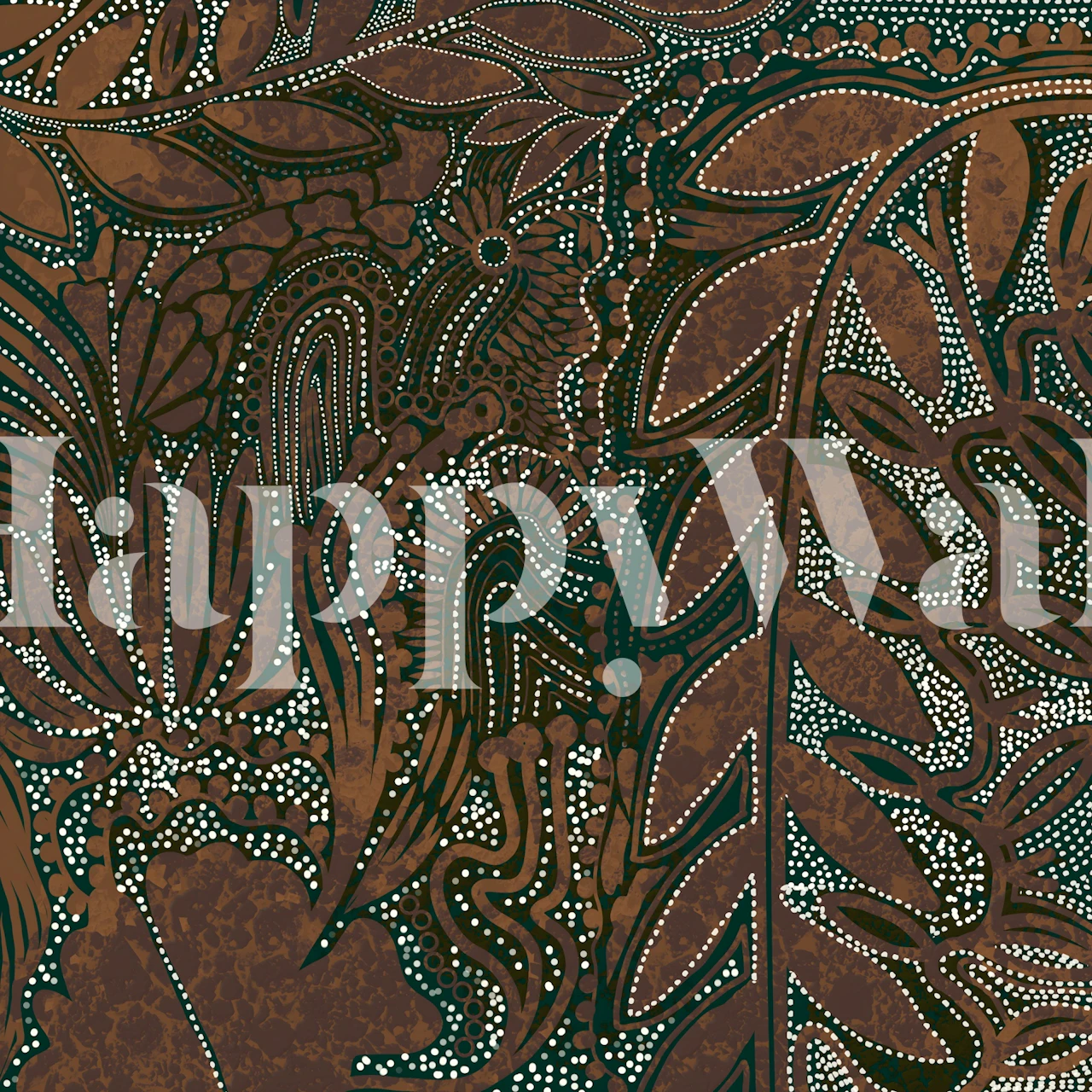 Indigenous Organic Forest wallpaper in a room