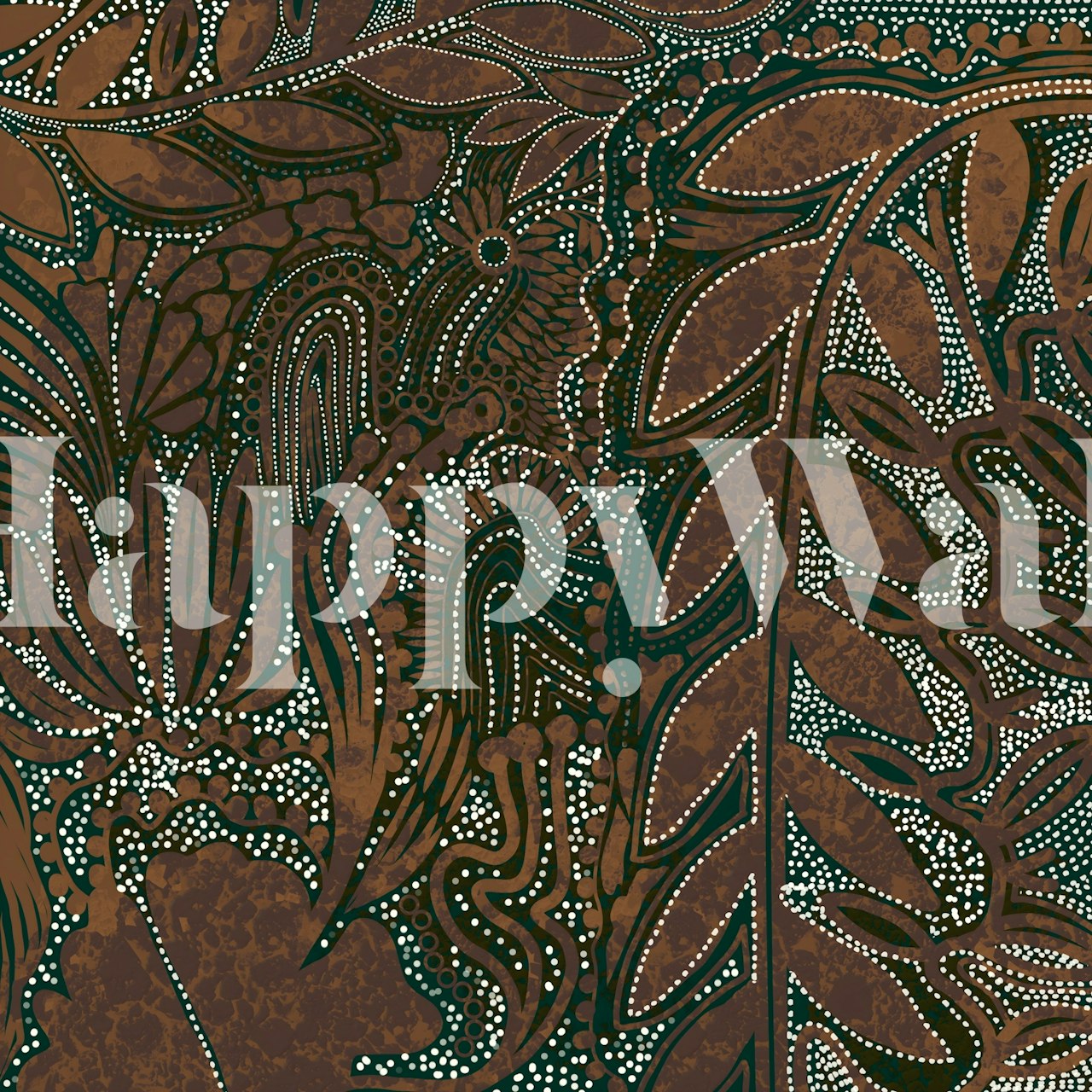 Indigenous Organic Forest wallpaper in a room