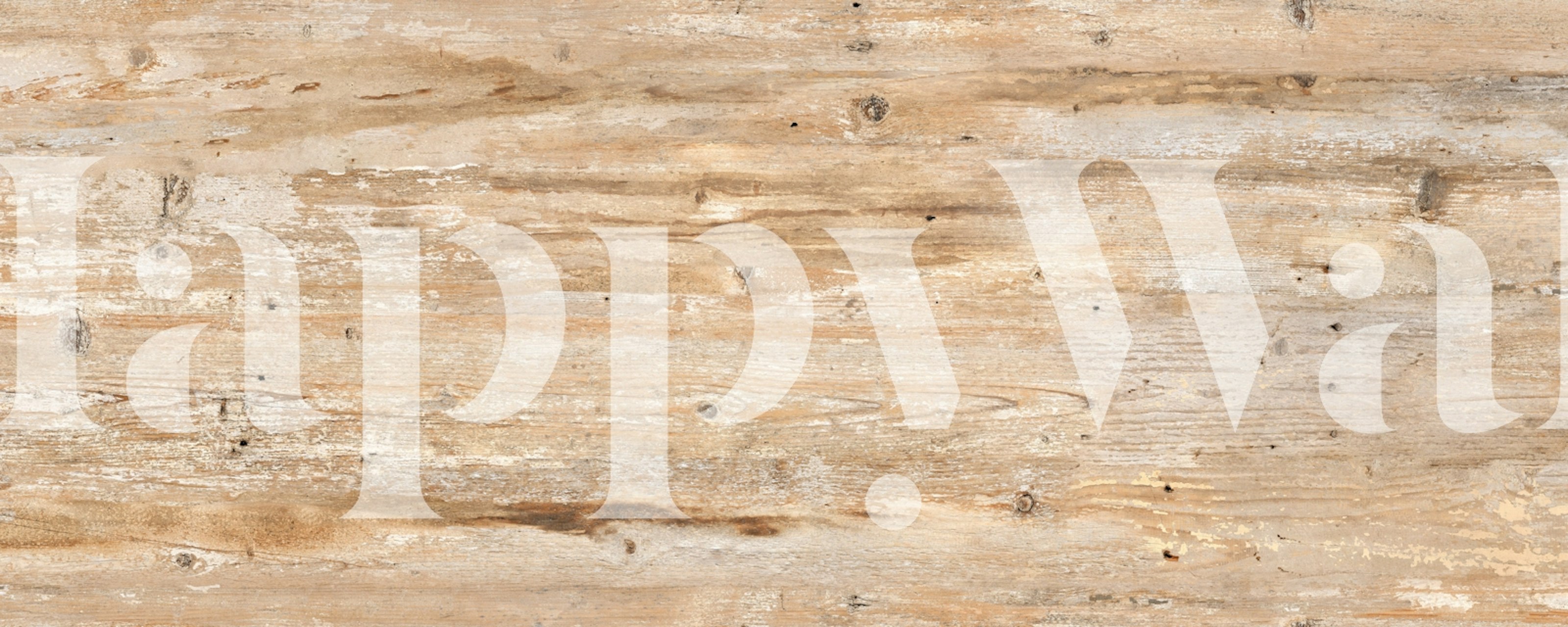 Natural weathered oak wood planks wallpaper