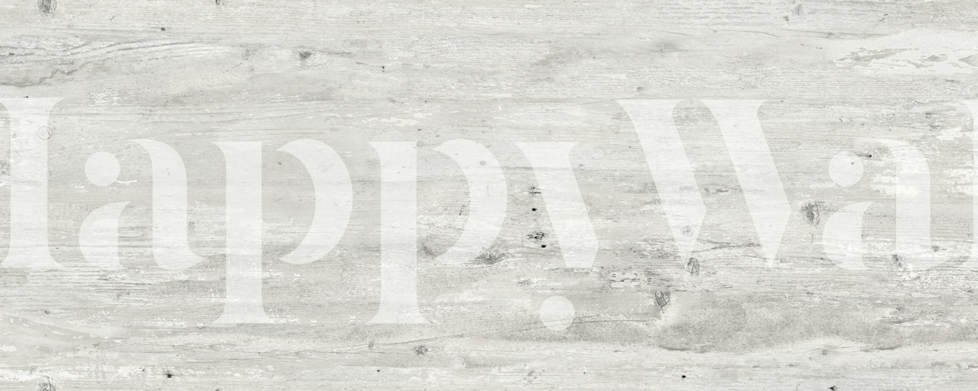 Soft grey washed timber wood grain wallpaper in a room