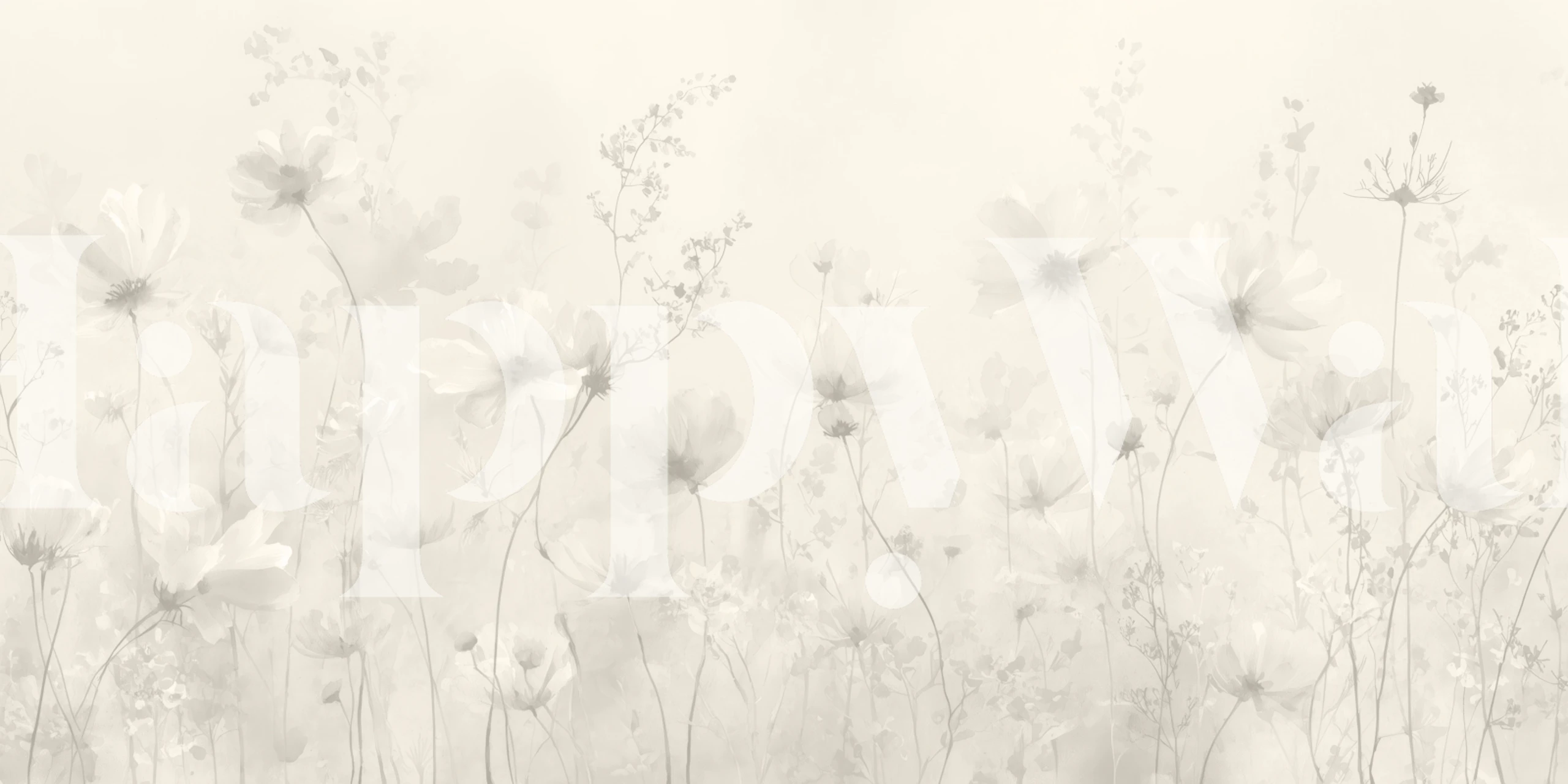 Poetic Soft Floral wallpaper in a room