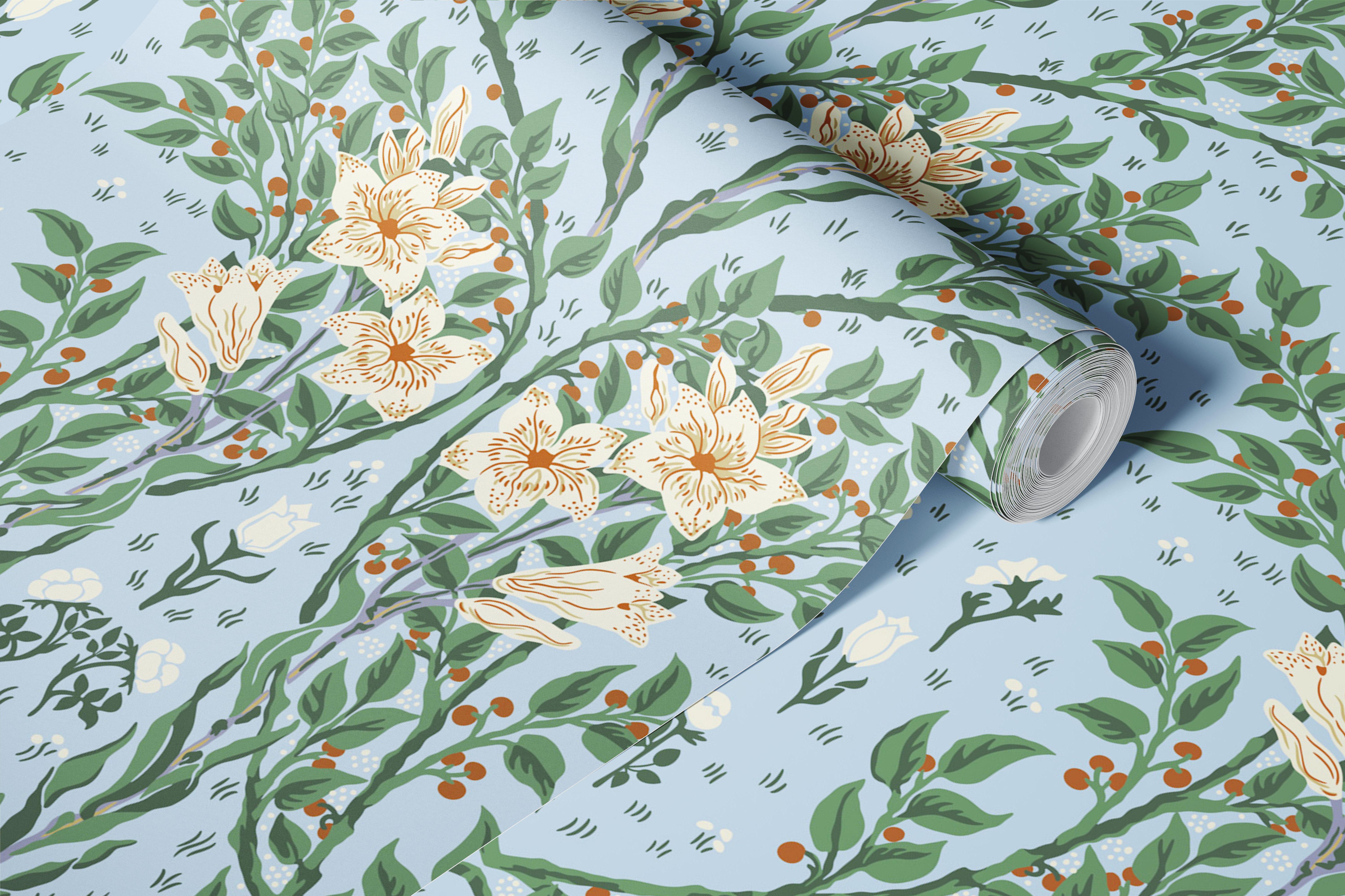 Kukkaistapettisuunnittelu huonesetupitoisuudessa