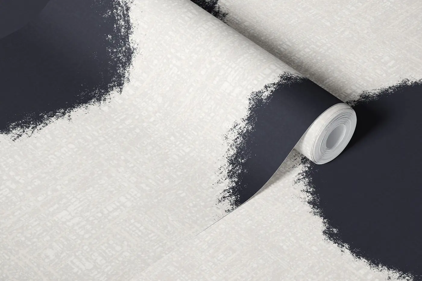Modern Ink Blots on soft beige texture wallpaper roll