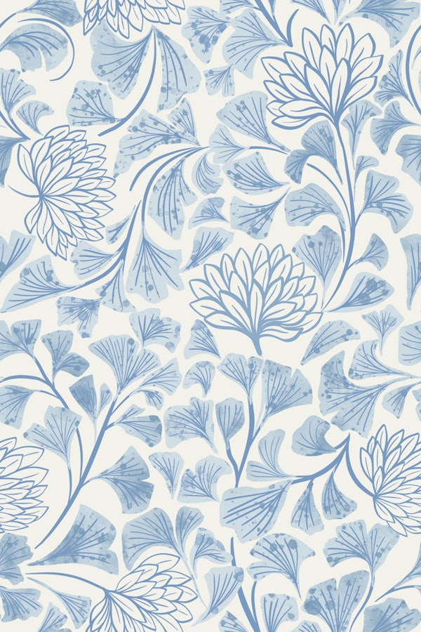 Dancing Blooms Nordic Blue