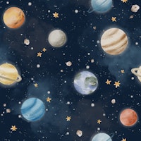 Planetary Delight Small In Navy behang