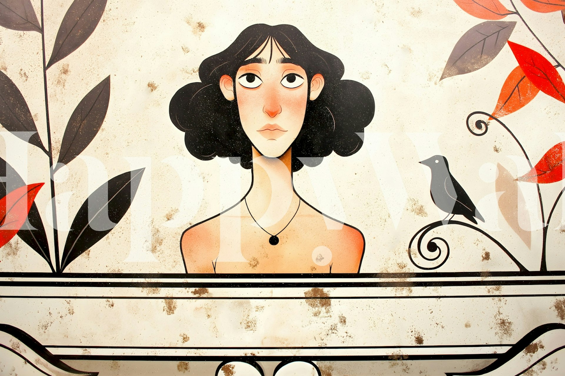 Whimsical Nature Lady behang in een kamer